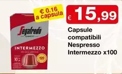 Segafredo - Capsule Compatibili Nespresso Intermezzo Segafredo - Capsule Compatibili Nespresso Intermezzo
