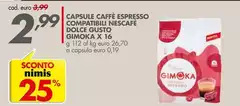 Gimoka - Capsule Caffè Espresso Compatibili Nescafé Dolce Gusto Gimoka - Capsule Caffè Espresso Compatibili Nescafé Dolce Gusto