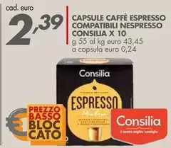 Consilia - Capsule Caffè Espresso Compatibili Nespresso Consilia - Capsule Caffè Espresso Compatibili Nespresso