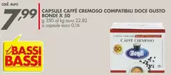Bondi - Capsule Caffè Cremoso Compatibili Doce Gusto X 50 Bondi - Capsule Caffè Cremoso Compatibili Doce Gusto X 50