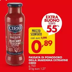 Cirio - Passata Di Pomodoro Della Maremma Extrafine Cirio - Passata Di Pomodoro Della Maremma Extrafine