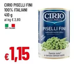 Cirio - Piselli Fini 100% Italiani Cirio - Piselli Fini 100% Italiani