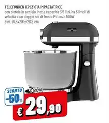 Telefunken - KPL310IA Impastatrice Telefunken - KPL310IA Impastatrice