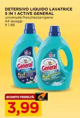 General - Detersivo Liquido Lavatrice 5 In 1 Active General - Detersivo Liquido Lavatrice 5 In 1 Active