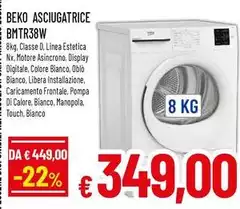 Beko - Asciugatrice BMTR38W