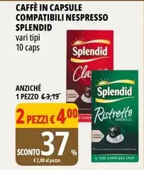 Splendid - Caffè In Capsule Compatibili Nespresso Splendid - Caffè In Capsule Compatibili Nespresso