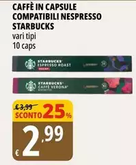 Starbucks - Caffè In Capsule Compatibili Nespresso Starbucks - Caffè In Capsule Compatibili Nespresso