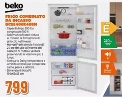 Beko - BCSE400E40SN Da Incasso 400 L E Bianco