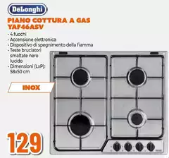 De Longhi - Piano Cottura YAF46ASV  De Longhi - Piano Cottura YAF46ASV