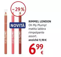 Rimmel - Oh My Plump! Matita Labbra Rimpolpante Assort Rimmel - Oh My Plump! Matita Labbra Rimpolpante Assort