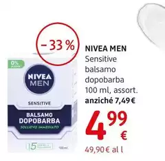 Nivea - Men Sensitive Balsamo Dopobarba Nivea - Men Sensitive Balsamo Dopobarba