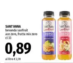 Sant'anna - Bevanda Sanfruit Ace Zero, Frutta Mix Zero Sant'anna - Bevanda Sanfruit Ace Zero, Frutta Mix Zero