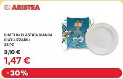 Aristea - Piatti In Plastica Bianca Riutilizzabili Aristea - Piatti In Plastica Bianca Riutilizzabili