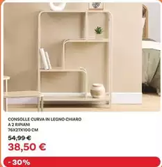 Consolle Curva In Legno Chiaro Consolle Curva In Legno Chiaro