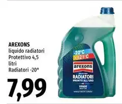 Arexons - Liquido Radiatori Protettivo 4,5 Litri Radiatori Arexons - Liquido Radiatori Protettivo 4,5 Litri Radiatori