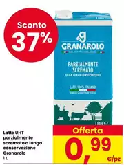 Granarolo - Latte UHT Parzialmente Scremato A Lunga Conservazione