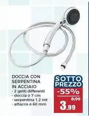 Doccia Con Serpentina In Acciaio