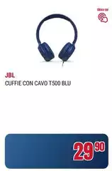 Jbl - Cuffie Con Cavo T500 Blu