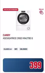 Candy - Asciugatrice Croe H9A2TBE-S Candy - Asciugatrice Croe H9A2TBE-S
