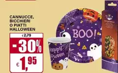 Cannucce, Bicchieri O Piatti Halloween