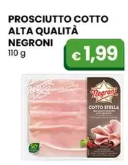 Negroni - Prosciutto Cotto Alta Qualità 110 G Negroni - Prosciutto Cotto Alta Qualità 110 G