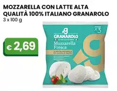 Granarolo - Mozzarella Con Latte Alta Qualità 100% Italiano 3 X 100 G Granarolo - Mozzarella Con Latte Alta Qualità 100% Italiano 3 X 100 G