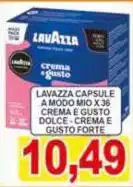 Lavazza - Capsule A Modo Mio X 36 Crema E Gusto Dolce-Crema E Gusto Forte Lavazza - Capsule A Modo Mio X 36 Crema E Gusto Dolce-Crema E Gusto Forte