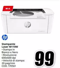 HP - Stampante Laser M110W