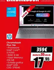 HP - Chromebook Plus 1aa