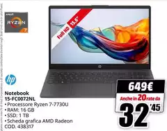 HP - Notebook 15-FC0072NL
