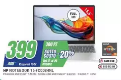 HP - Notebook 15-fc0084nl