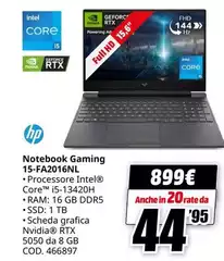 HP - Notebook Gaming 15-FA20616NL