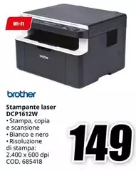 Brother - Stampante Laser DCP1612W