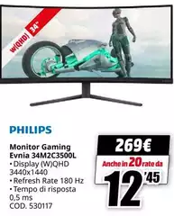 Philips - Monitor Gaming Evnia 34m2c3500l
