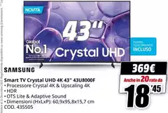 Samsung - Smart Tv Crystal Uhd 4k 43" 43U8000F