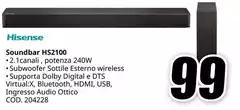 Hisense - Soundbar HS2100