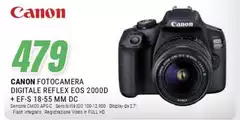 Canon - Fotocamera Digitale Reflex EOS 2000D + EF-S 18+55 Mm DC