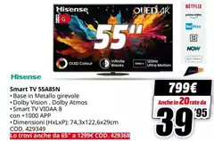 Hisense - Smart Tv 55a85n