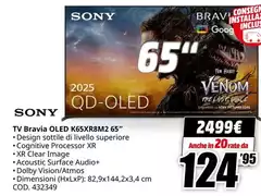 Sony - Tv Bravia Oled K65XR8MZ 65"