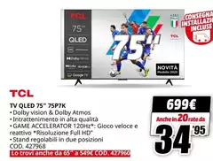 TCL - Serie Cd 75" 75P7K QLED 75" 75P7K