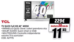 TCL - Tv Qled Full Hd 40" 40S5K
