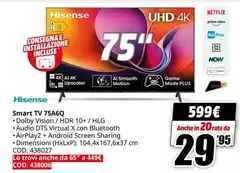 Hisense - Smart TV 75A6Q