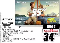 Sony - Smart Tv Led K5535 55"