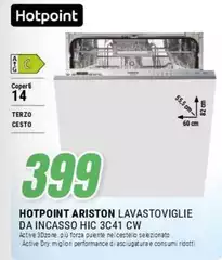 Hotpoint -  Aristor Lavastoviglie Da Incasso HIC 3C41 CW