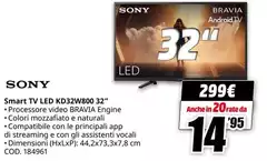 Sony - Smart Tv Led KD32W800 32"