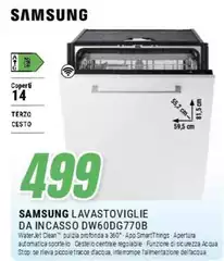 Samsung - Lavastoviglie Da Incasso DW600G770B Samsung - Lavastoviglie Da Incasso DW600G770B