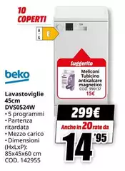 Beko - Lavastoviglie Dvs0524w Beko - Lavastoviglie Dvs0524w
