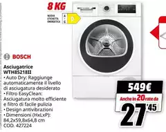 Bosch - Asciugatrice WTH58218I