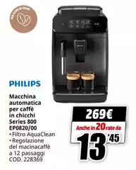 Philips - Macchina Automatica Per Caffè In Chicchi Series 800 Ep0820/00 Philips - Macchina Automatica Per Caffè In Chicchi Series 800 Ep0820/00