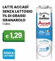 Granarolo - Latte Accadì Senza Lattosio 1% Di Grassi 1 Litro
